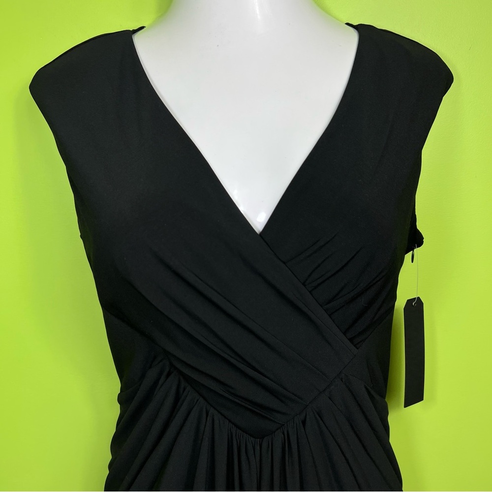 Miss Sixty classic black sleeveless dress defined waist size 8 NWT - Picture 2 of 7